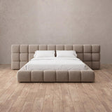 Boucle Taupe — Extended Headboard