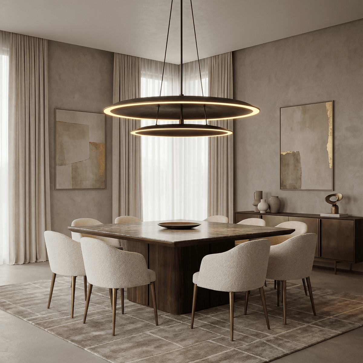 Axiom Round Chandelier — lifestyle