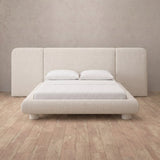 Linen Blend Off White — Extended Headboard