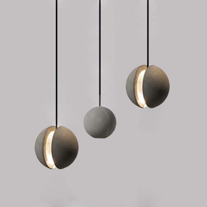 Sphered Cement Pendant Light — lifestyle