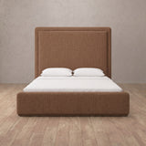 Linen Blend Cognac — Full Height Headboard
