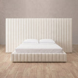 Performance Leather Off White — Full Height Headboard