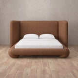 Linen Blend Cognac — Extended Headboard
