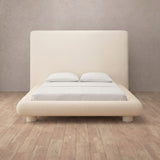 Performance Leather Cream — Full Height Headboard