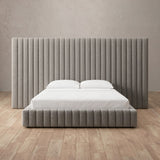 Boucle Pewter — Full Height Headboard