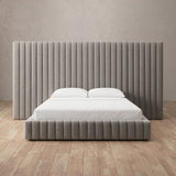 Boucle Pewter — Full Height Headboard