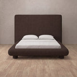 Linen Blend Espresso — Full Height Headboard