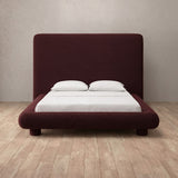Boucle Burgundy — Full Height Headboard