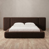 Boucle Espresso — Extended Headboard