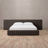 Linen Blend Truffle — Extended Headboard