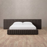 Linen Blend Truffle — Extended Headboard