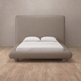 Performance Leather Taupe — Full Height Headboard