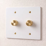 White with Brass::2 Gang