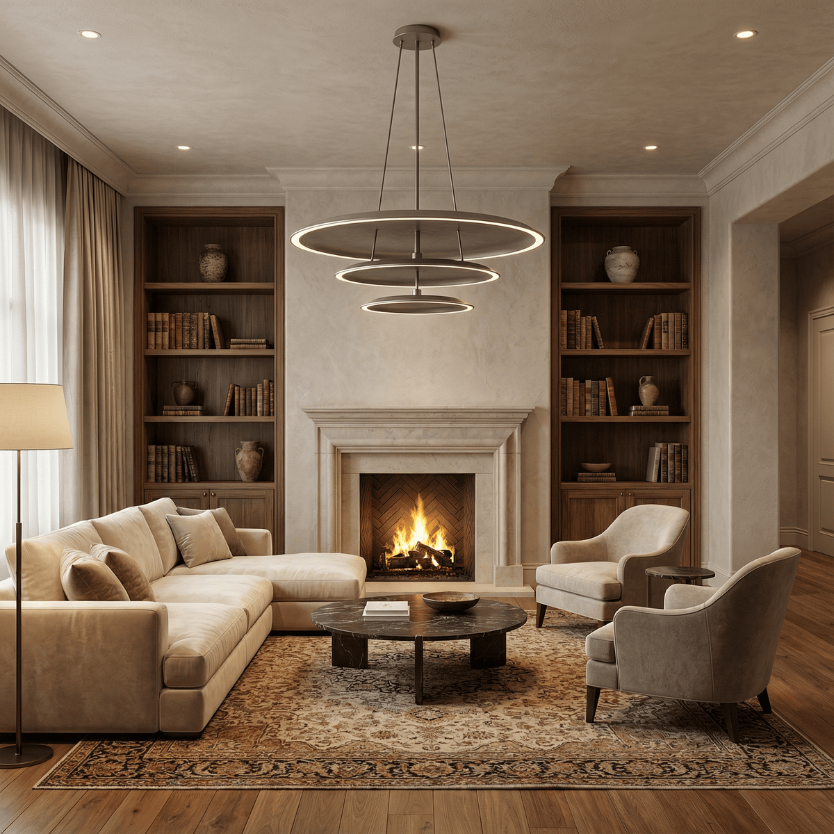 Axiom Round Chandelier — lifestyle