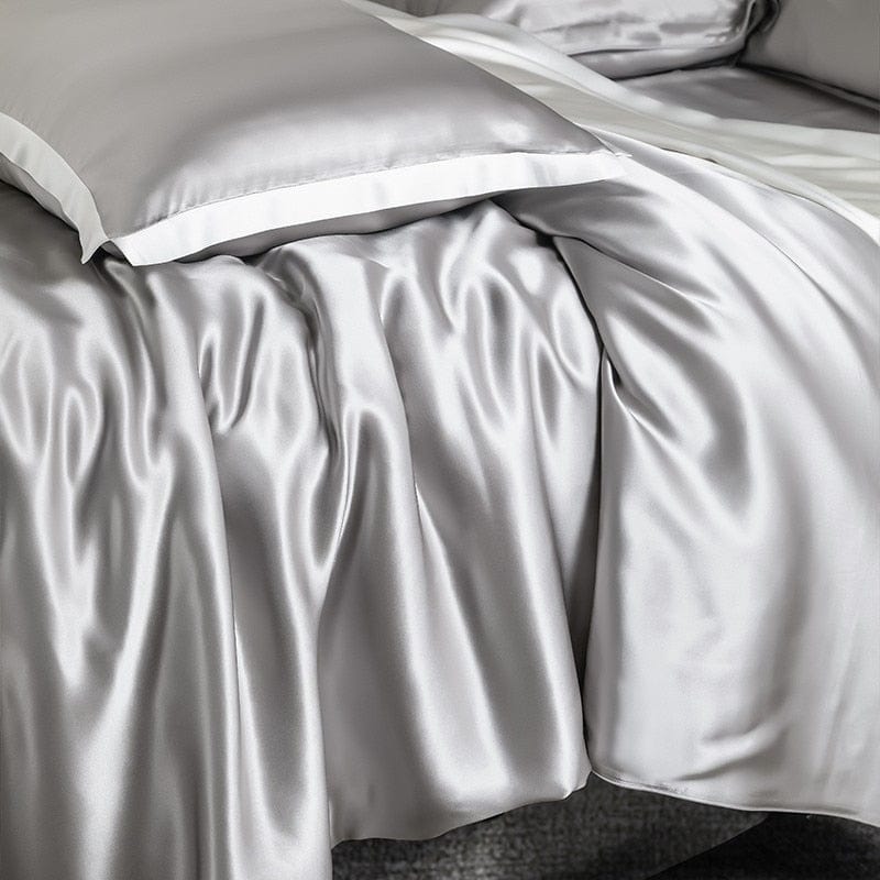 Premium Grey Mulberry Silk Bedding Set – Articture