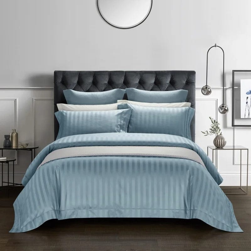 Prestige Blue Duvet Cover Set (Long-Staple Sateen Cotton)