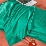 Dream Orange Green Duvet Cover Set (Long-Staple Sateen Cotton)