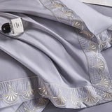 Luxxe Grey Duvet Cover Set (Egyptian Cotton)
