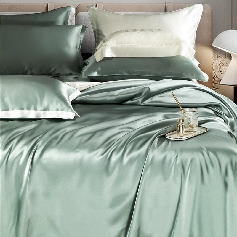 Premium Green Mulberry Silk Bedding Set – Articture
