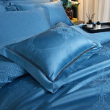 Elegance Blue Duvet Cover Set (Egyptian Cotton)