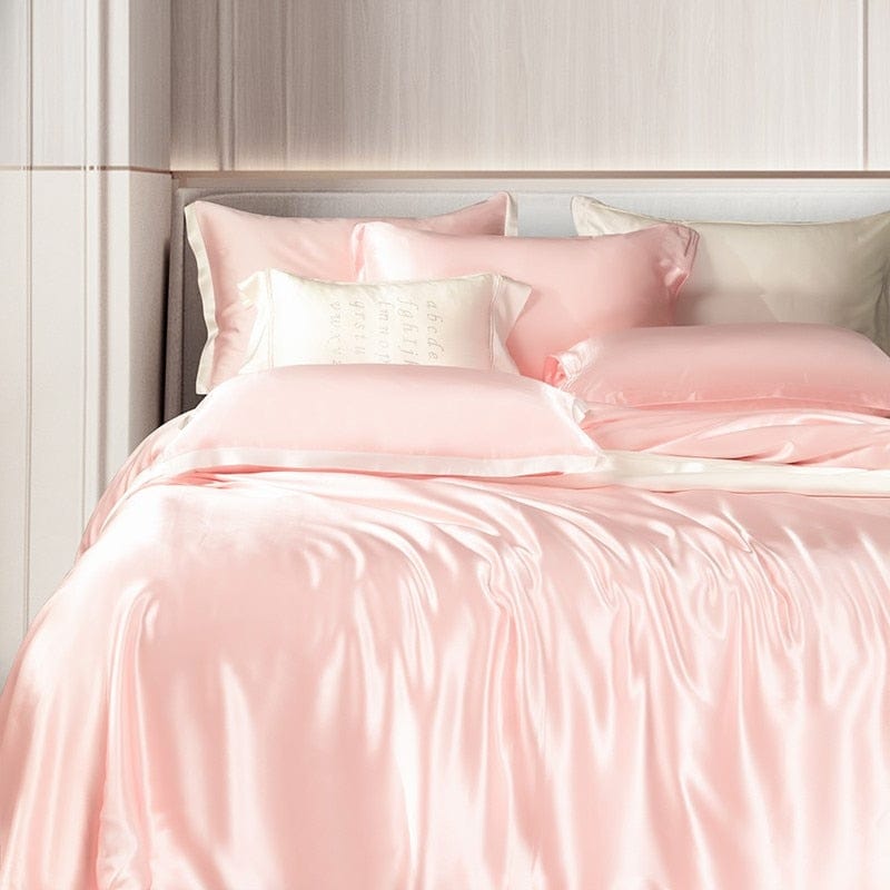 Premium Pink Mulberry Silk Bedding Set – Articture