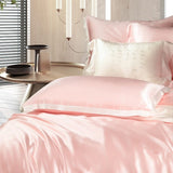 Premium Pink Mulberry Silk Bedding Set