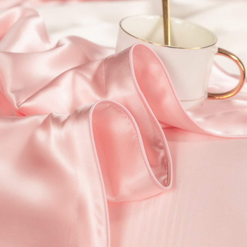 Premium Pink Mulberry Silk Bedding Set