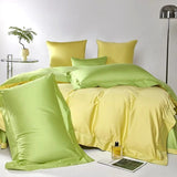 Dream Yellow Green Duvet Cover Set (Long-Staple Sateen Cotton)