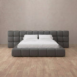 Performance Leather Smoke — Extended Headboard