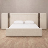 Linen Blend Cream — Extended Headboard with Integrated Lighting