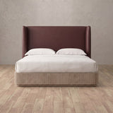 Performance Leather Burgundy — Full Height Headboard