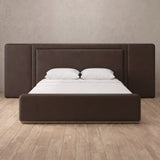 Performance Leather Espresso — Extended Headboard