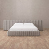 Linen Blend Pewter — Extended Headboard