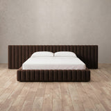 Boucle Espresso — Extended Headboard