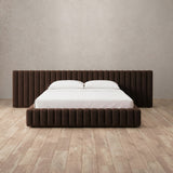 Boucle Espresso — Extended Headboard