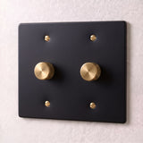 Night Black with Brass::2 Gang