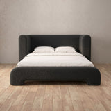 Boucle Smoke — Full Height Headboard