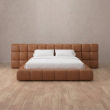 Performance Leather Cognac — Extended Headboard