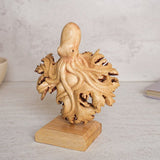 Wooden Octopus Sculpture