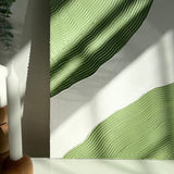 Green Textured Waves Wall Art
