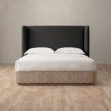 Boucle Smoke — Full Height Headboard