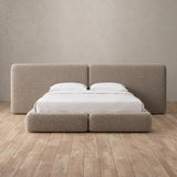 Boucle Taupe — Extended Headboard
