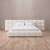 Linen Blend Off White — Extended Headboard