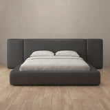 Performance Leather Smoke — Extended Headboard