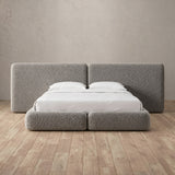 Boucle Pewter — Extended Headboard
