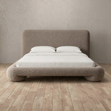 Boucle Taupe — Full Height Headboard