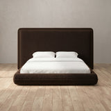 Boucle Espresso — Full Height Headboard