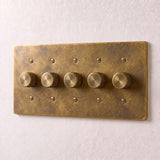 Vintage Brass with Patina::5 Gang
