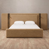 Boucle Toffee — Extended Headboard with Integrated Lighting