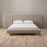 Boucle Taupe — Extended Headboard